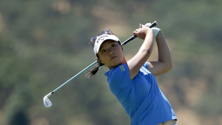 Lydia Ko of New Zealand hits a tee shot on the 16th hole during the third round of the US Women's Open at the CordeValle