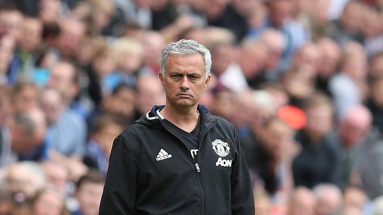 Manchester United manager Jose Mourinho looks on during the pre-season friendly against Wigan 
