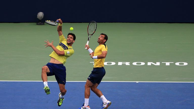 Marcelo Melo (left) and Ivan Dodig lifted the Rogers Cup in Toronto 
