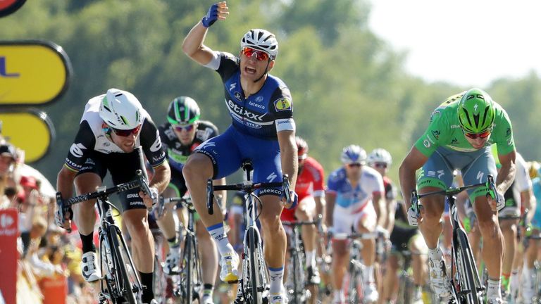 Mark Cavendish, Marcel Kittel, Peter Sagan, Tour de France, stage 14