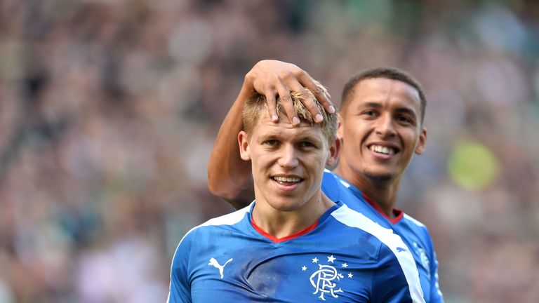 Mark Warburton says Martyn Waghorn (left) and James Tavernier are committed to Rangers