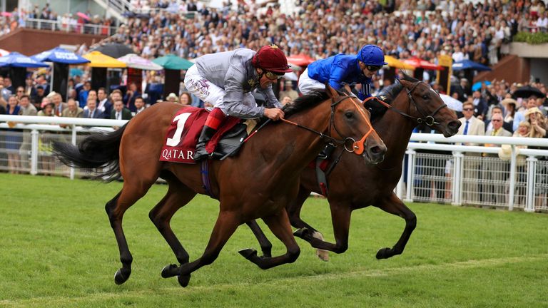 Mehmas, ridden by Frankie Dettori, beat Blue Point to win the Richmond Stakes
