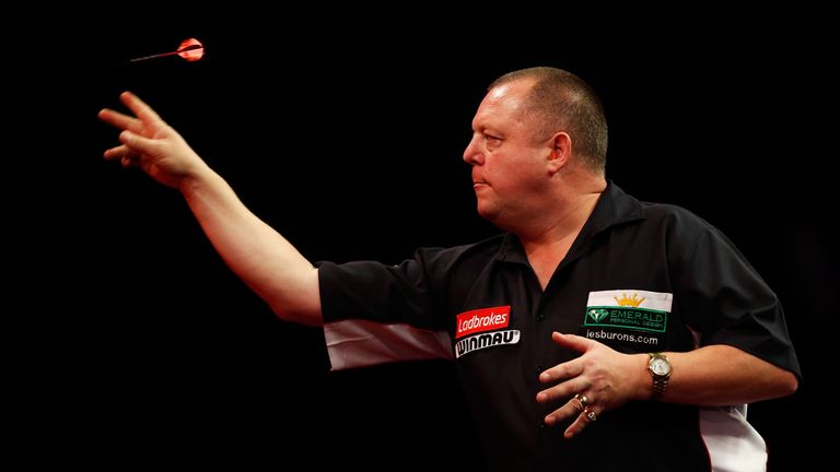 LONDON, ENGLAND - DECEMBER 28:  Mervyn King of England in action during his third round match against Adrian Lewis of England on day thirteen of the Ladbro