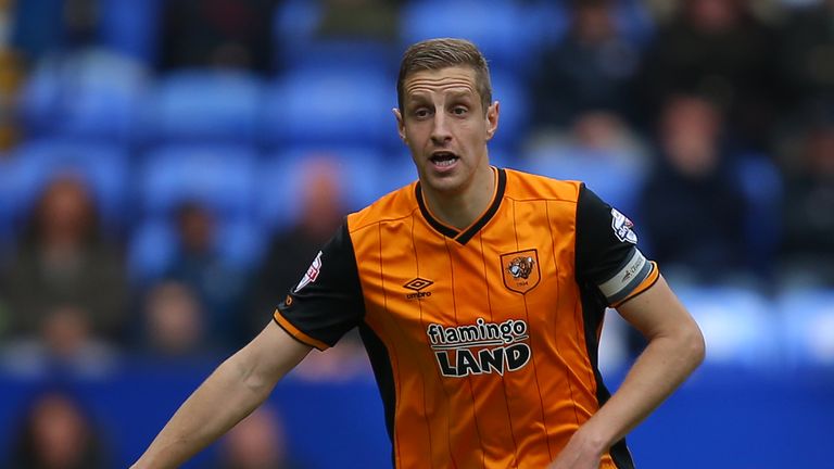 Michael Dawson of Hull City during the Sky Bet Championship match between Bolton Wanderers and Hull City at the Macron Stadium, April 2016