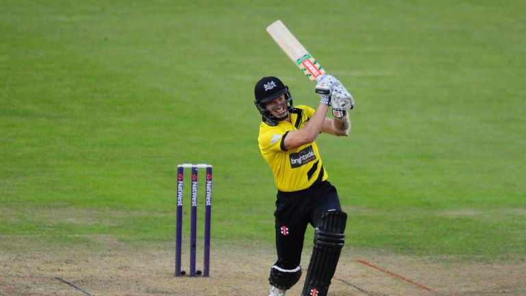 Michael Klinger of Gloucestershire hits out