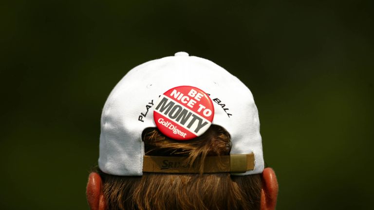Be Nice to Monty badges were issued at Bethpage Black ahead of the 2002 US Open