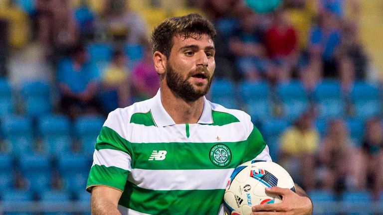 Nadir Ciftci in action for Celtic during their pre-season friendly in Slovenia