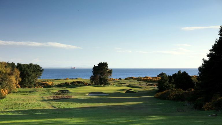 The par 3, 14th hole 'Kopjes' at Nairn Golf Club