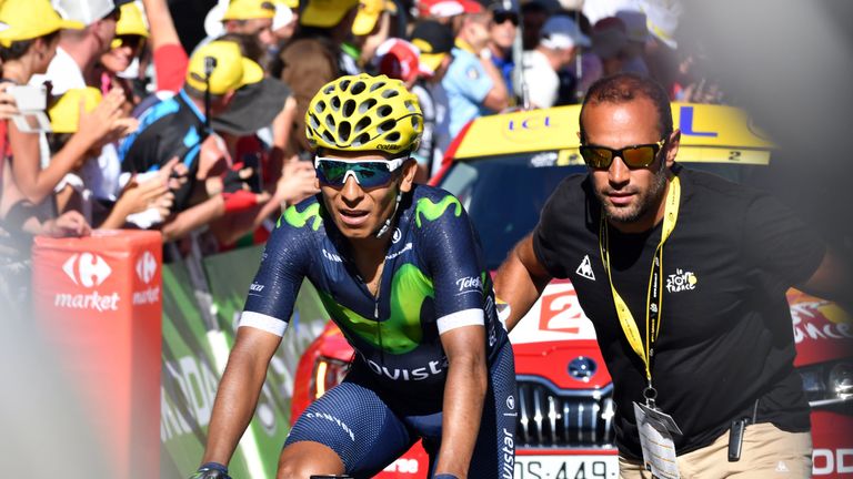 Nairo Quintana on stage 17 of the 2016 Tour de France