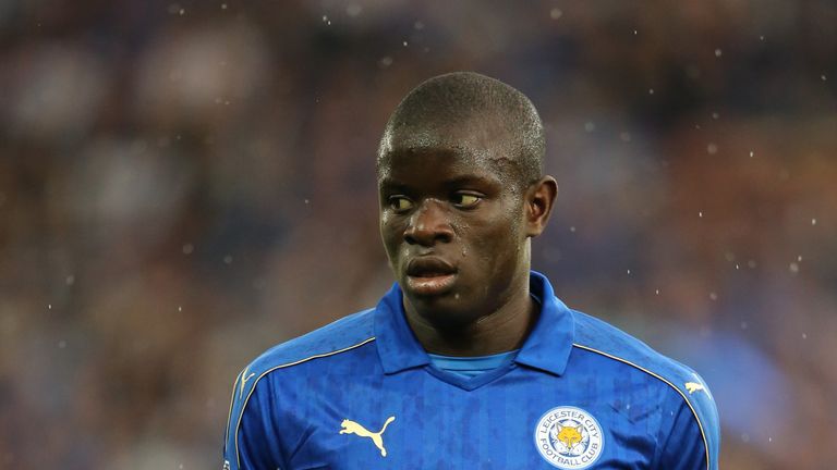 Ngolo Kante of Leicester City during the Barclays Premier League match between Leicester City and Everton