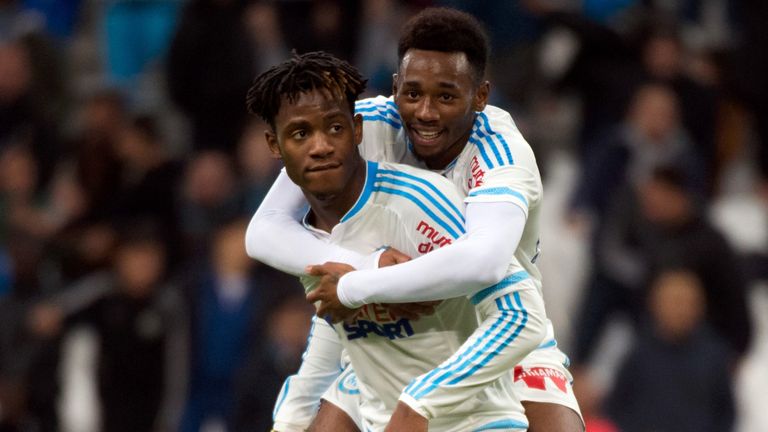 N'Koudou pictured with his former Marseille team-mate Michy Batshuayi 