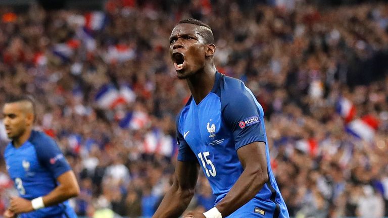 France's Paul Pogba celebrates 