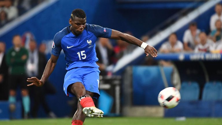 France Paul Pogba kicks the ball