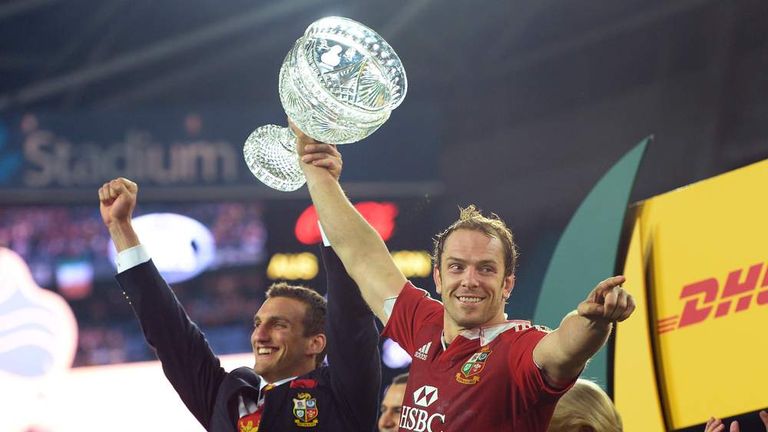 British and Irish Lions captains Sam Warburton (L) and Alun Wyn Jones (R)