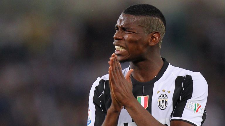 ROME, ITALY - MAY 21:  Paul Pogba of Juventus FC reacts during the TIM Cup final match between AC Milan and Juventus FC at Stadio Olimpico on May 21, 2016 