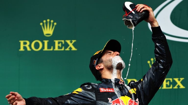 Daniel Ricciardo secondo in Germania, dove vince Hamilton. 3° Verstappen (Foto Getty)