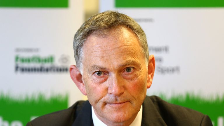 Premier League Chief Executive Richard Scudamore addresses the media during the Premier League and the FA Facilities Fund Launch