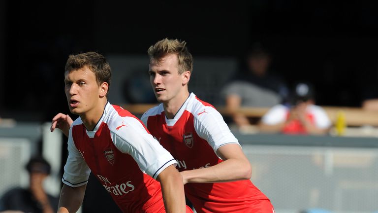 Rob Holding (right) impressed with Bielik against MLS All-Stars this week