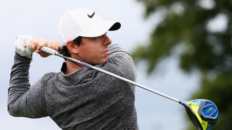 PARIS, FRANCE - JULY 01:  Rory McIlroy of Northern Ireland tees off  during day two of the 100th Open de France at Le Golf National on July 1, 2016 in Pari