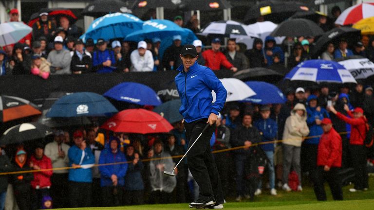 Rory McIlroy during the second round of The Open at Royal Troon