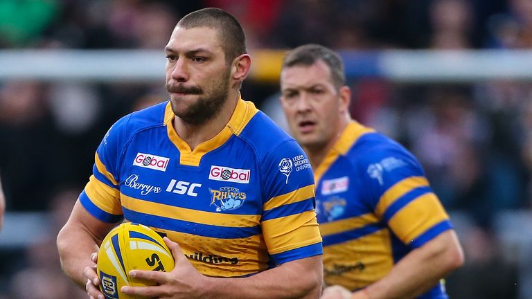 Leeds winger Ryan Hall scored two tries as Leeds cruised to victory