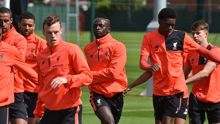 Sadio Mane trains with his new team-mates as Liverpool return for pre-season