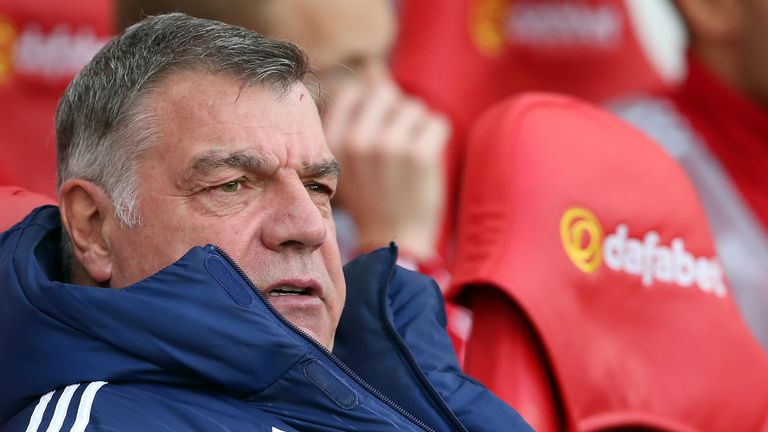 Sunderland's English manager Sam Allardyce is pictured before the start of the English Premier League football match between Sunderland and Everton at the 