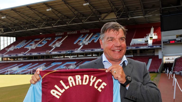 West Ham United's new manager Sam Allardyce poses for photographs during a photcall at Upton Park in London, England, on June 22, 2011. 