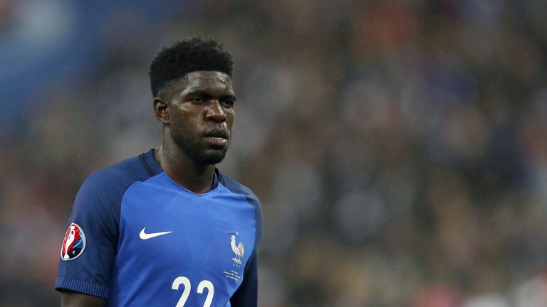 Samuel Umtiti of France during the UEFA EURO 2016 quarter final match between France and Iceland on July 3, 2016 at the Stade de France in Paris, France.(P