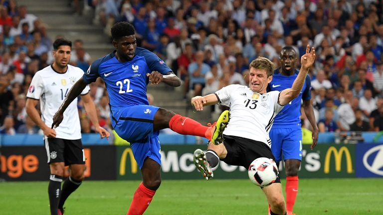 Umtiti won his second cap for France against Germany 