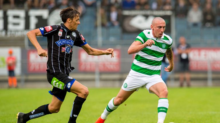 03/07/16 PRE-SEASON FRIENDLY ..  STURM GRAZ V CELTIC ..  STADUIM GRAZ LIEBENAU - AUSTRIA ..  Celtic captain Scott Brown (right) in action