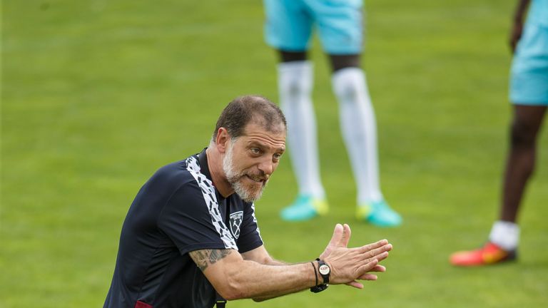 BAD TATZMANNSDORF, AUSTRIA - JULY 19: Head Coach Slaven Bilic reacts during the West Ham United training session at Bad Tatzmannsdorf on July 19, 2016 in B