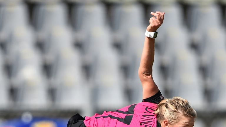 Devine followed up her fifty with 2-27