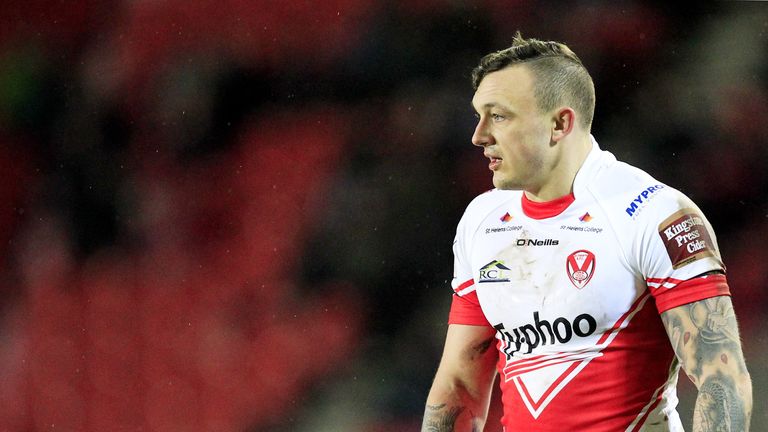 St Helens Saints v Castleford Tigers   - Langtree Park Stadium, , England  - St Helens' Matty Dawson
