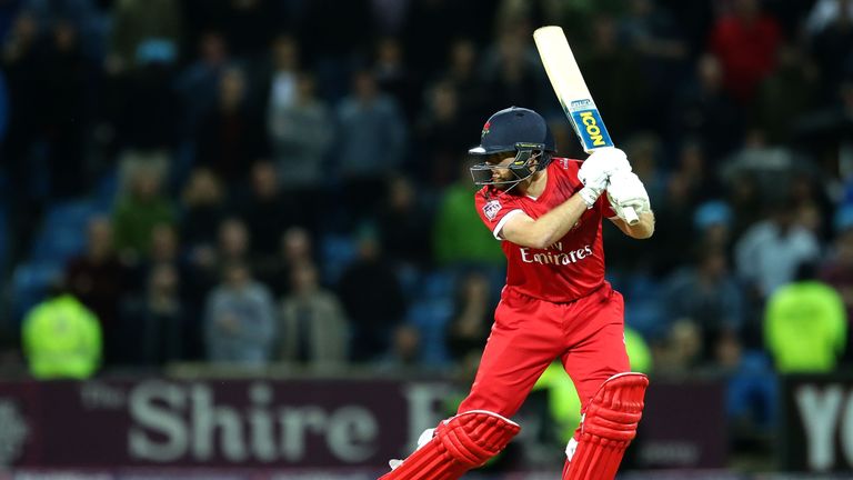 LEEDS, ENGLAND - JULY 01:  Stephen Parry of Lancashire Lightning bats during the NatWest T20 Blast match between Yorkshire Vikings and Lancashire Lightning