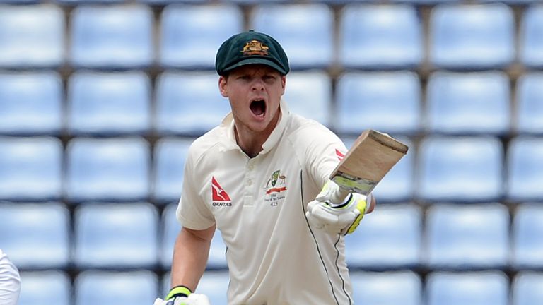Australia's captain Steven Smith look on during the fifth and the final day of their opening Test match between Sri Lanka and Australia at the Pallekele In
