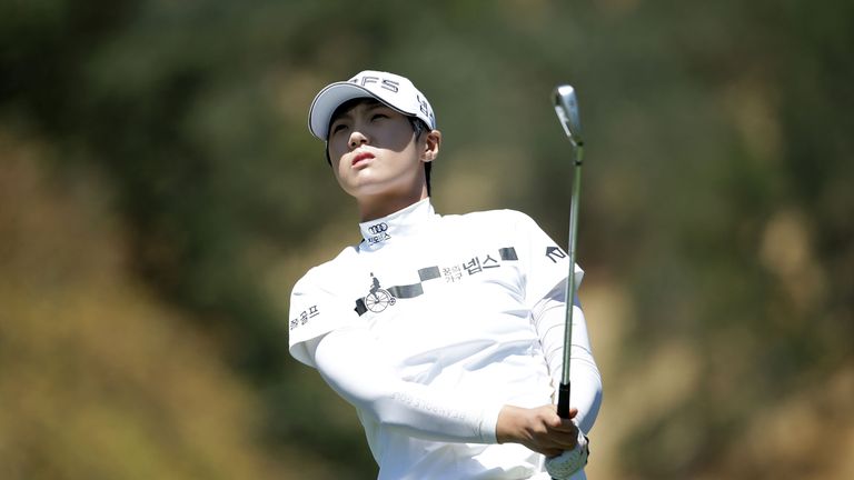 Sung Hyun Park of South Korea holds the lead after the second round of the US Women's Open