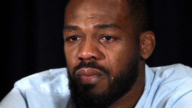 Jon Jones was emotional as he discussed his failed drug test