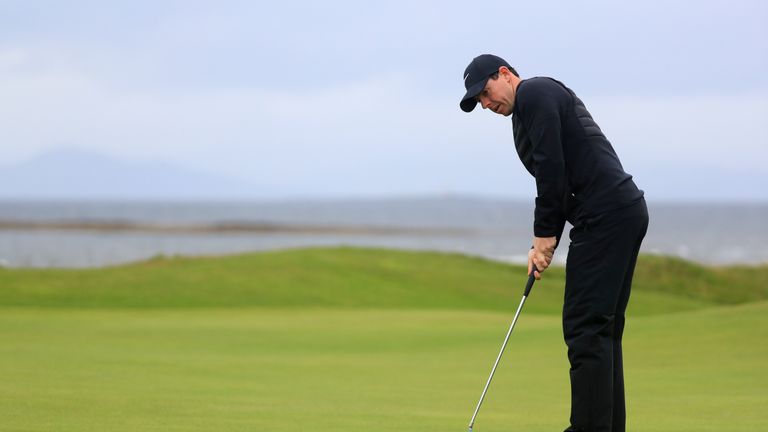 McIlroy couldn't make the most of birdie opportunities on the front nine