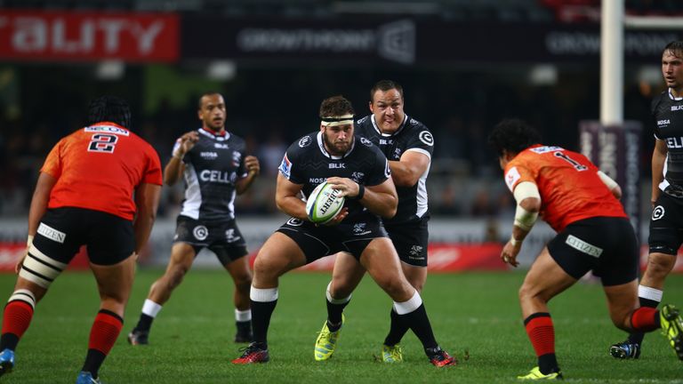 DURBAN, SOUTH AFRICA - JULY 15: Thomas du Toit of the Cell C Sharks during the Super Rugby match between the Cell C Sharks and Sunwolves at Growthpoint Kin