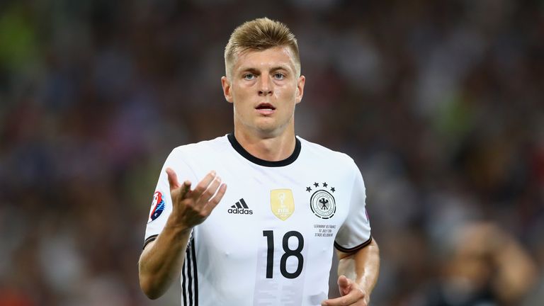 MARSEILLE, FRANCE - JULY 07: Toni Kroos of Germany reacts during the UEFA EURO semi final match between Germany and France at Stade Velodrome on July 7, 20