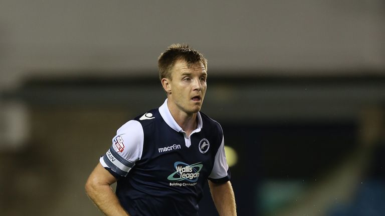 LONDON, ENGLAND - OCTOBER 06:  Tony Craig of Millwall in action during the Johnstone's Paint Trophy Second Round match between Millwall and Northampton Tow