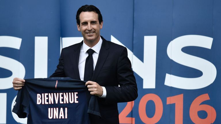 Paris Saint-Germain's new coach Unai Emery