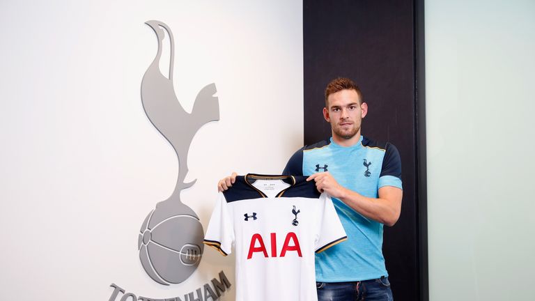 New signing Vincent Janssen of Spurs poses for a picture at Tottenham Hotsput Training Ground on July 12, 2016 in Enfield, England.