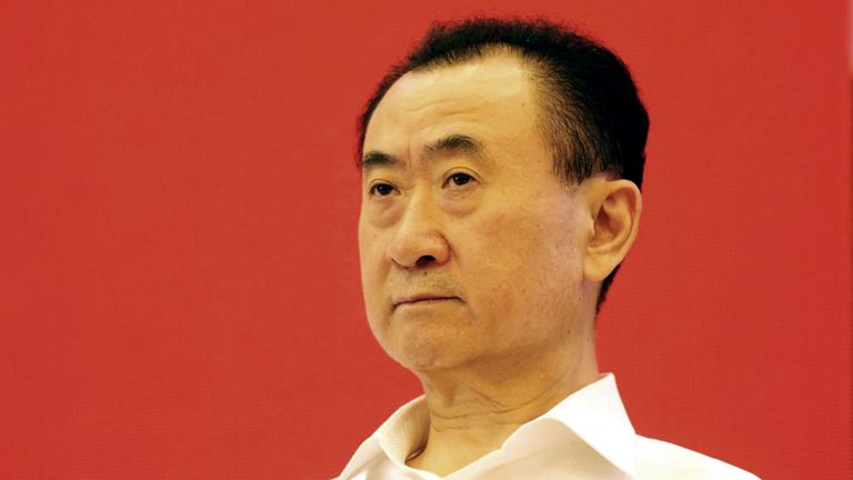 This picture taken on July 16, 2015 shows Wang Jianlin,  chairman of property giant Wanda Group, attending the China Brand Forum in Beijing. Wang took back