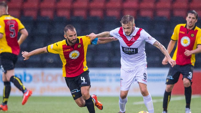 Partick Thistle's Sean Welsh (left) and Andy Ryan compete for the ball