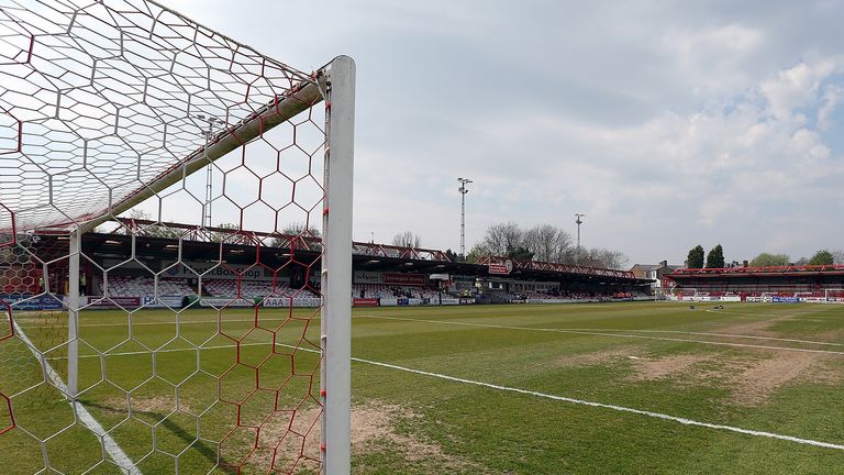General stadium view ahead of the Wham Stadium - home of Accrington Stanley FC