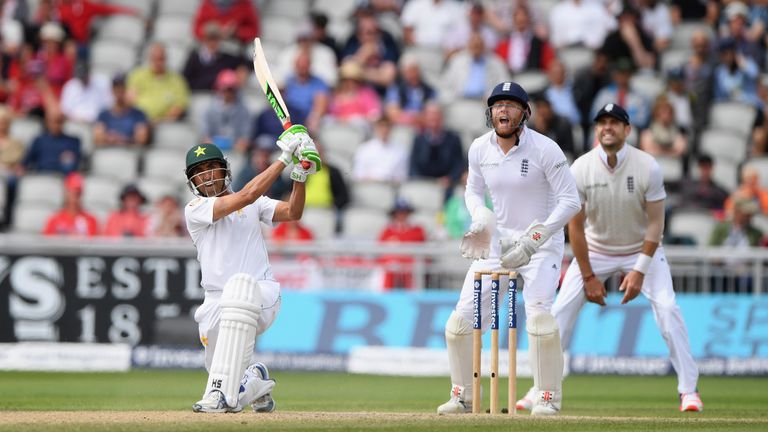 Younus Khan holes out off Moeen Ali's bowling at Old Trafford