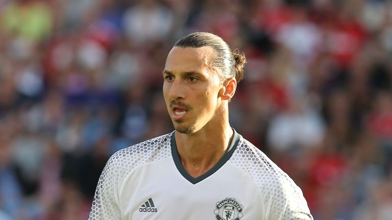 Zlatan Ibrahimovic of Manchester United in action during the pre-season friendly match between Manchester United and Galatasaray
