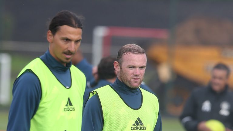 Zlatan Ibrahimovic and Wayne Rooney 